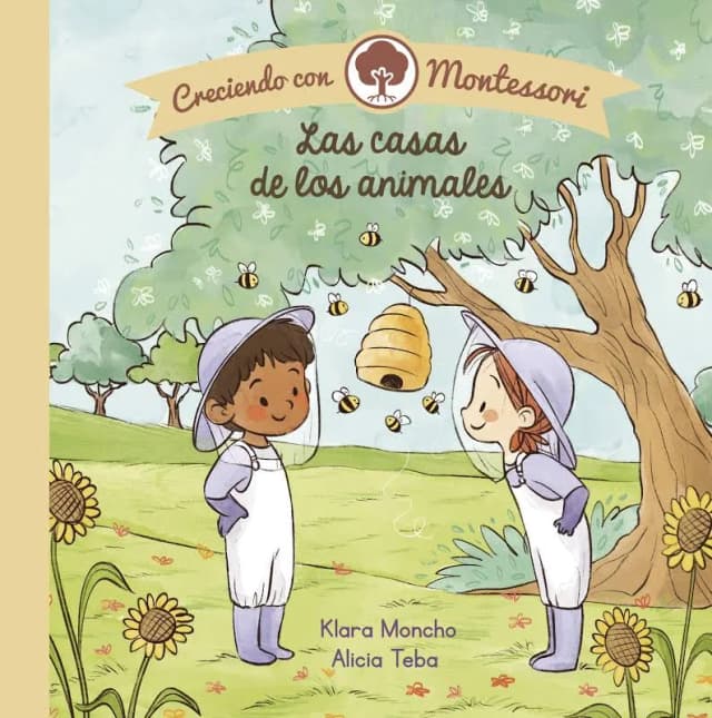 Portada de Creciendo con Montessori. Libro de cartón - Las casas de los animales